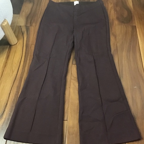 Anthropologie Maeve The Margot Kick-Flare Cropped Pants Brown Size Small - Picture 10 of 11